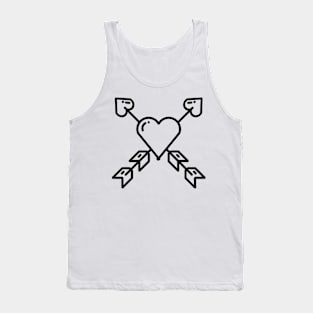 arrows and a heart Tank Top